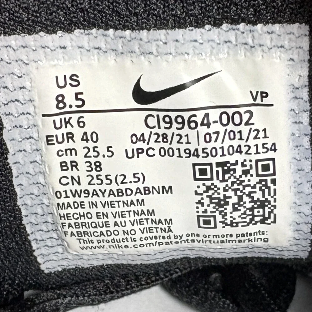Nike Flex Experience Run 10 Black Gray Womens Size 8.5 CI9964-002 Running Shoe